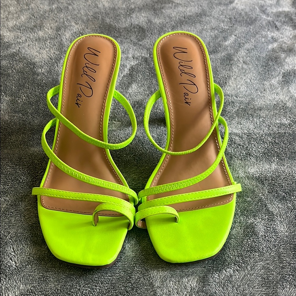 Wild Pair Green Strappy Sandals Minimalist Design